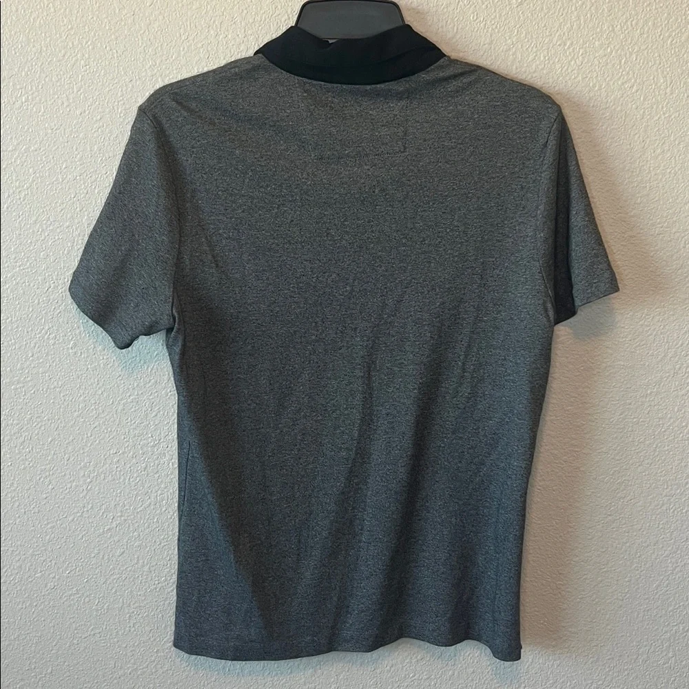 Banana Republic Luxury Touch Standard Fit Polo Gray/Black Size Small